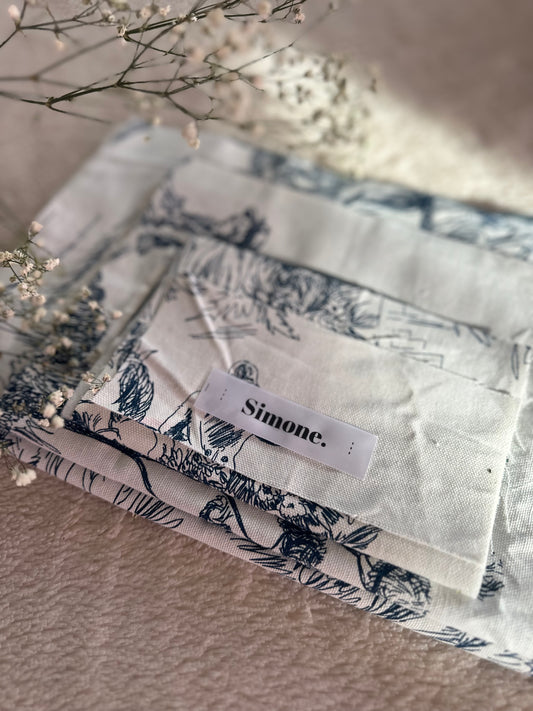 Trousse Matelassée "Jouy Marine"