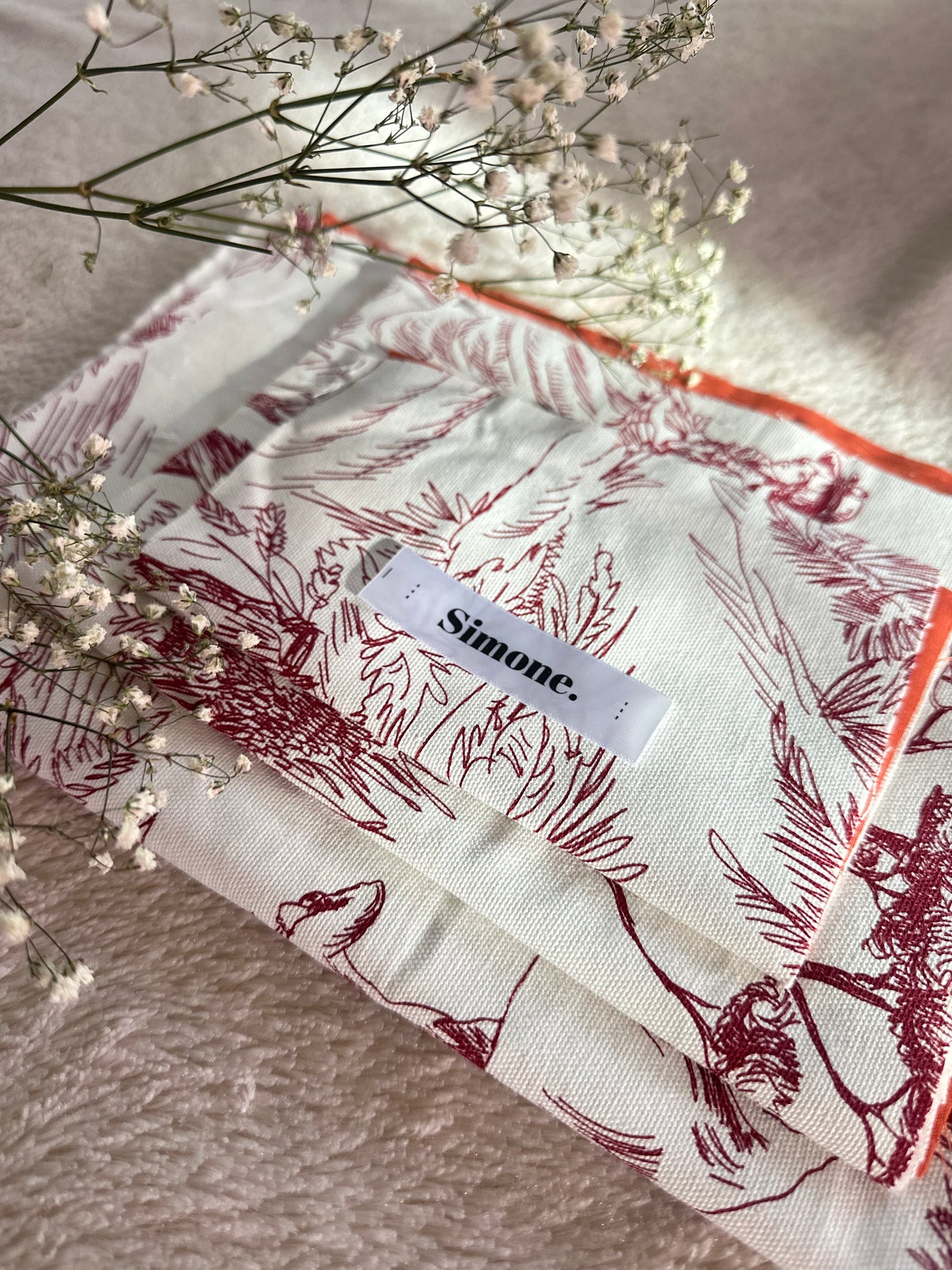 Trousse Matelassée "Jouy Bordeaux"